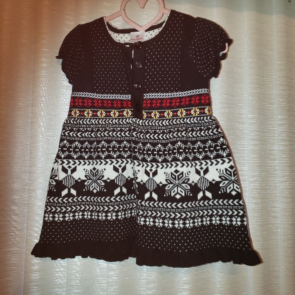 Hanna Andersson Black and White Snowflake Dress